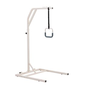 Trapeze Bar for Bed Mobility, Height-Adjustable Free Standing Trapeze Bar with 2 Wheels, 300LBS Capacity Bed Pull Up Assist for Elderly Disabled